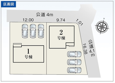 【区画図】 | 磐田市竜洋中島 5期 新築一戸建て 1号棟 | 1号棟の区画図です