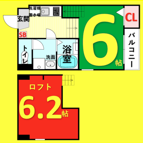 ハーモニーテラス木之免町Ⅱ　名古屋市賃貸　仲介手数料無料の間取り