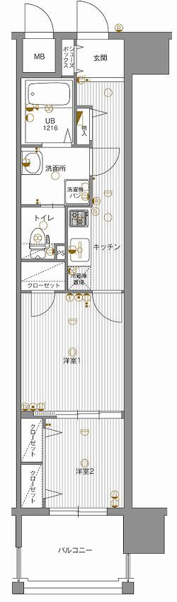 新品家具付きマンション渡辺通30(KaGood福岡)