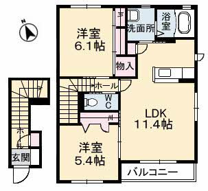 シャーメゾン東岐波C棟の間取り
