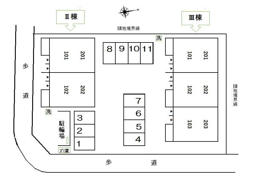 フォルトゥーナⅡの区画図