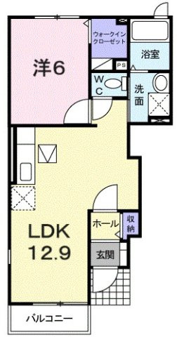 プラシード野中　Ｂの間取り