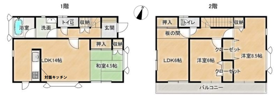 八潮市　上馬場　新築戸建　全1棟の間取り|間取図です
