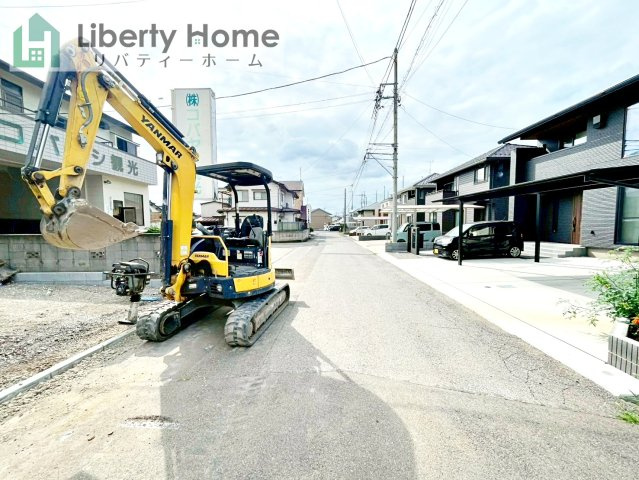 古河市関戸第1　新築戸建の前面道路含む現地写真