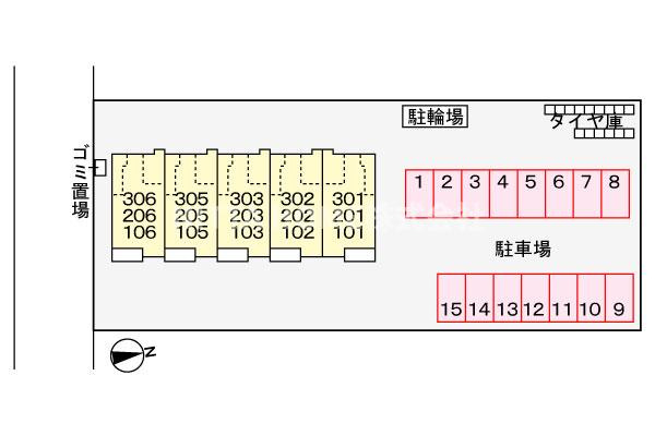 ハーモグレイス福知山の区画図