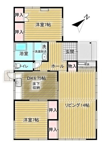 【中古住宅】中山町大字長崎字中原戸建ての間取り