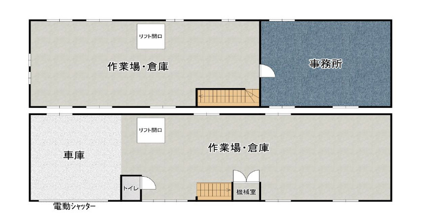 八尾市久宝園２丁目の工場の間取り|倉庫工場事務所