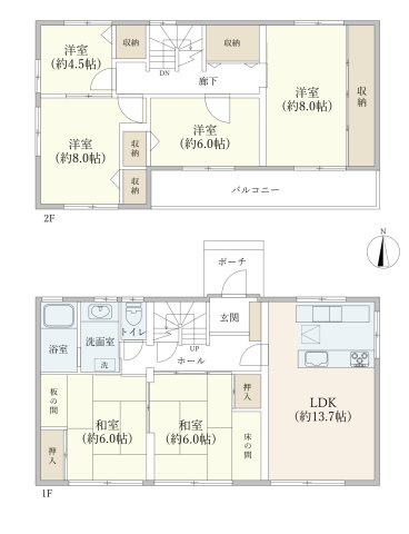 和泉市青葉台1丁目戸建の間取り|6LDK