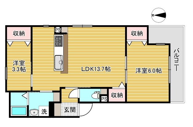 【間取り】 | リブレメゾン住吉Ⅰ
