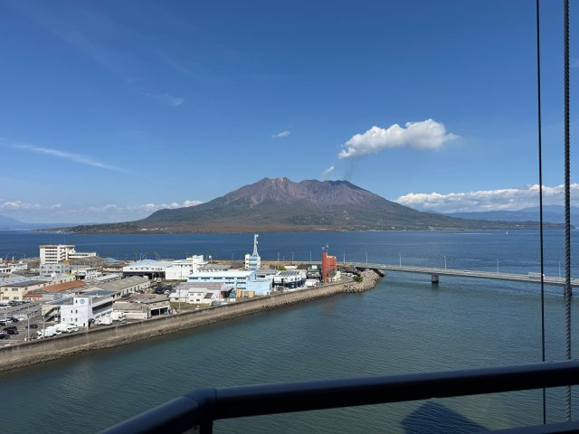 ロフティ天保山公園Ｂ棟の展望|桜島が良く見えます。