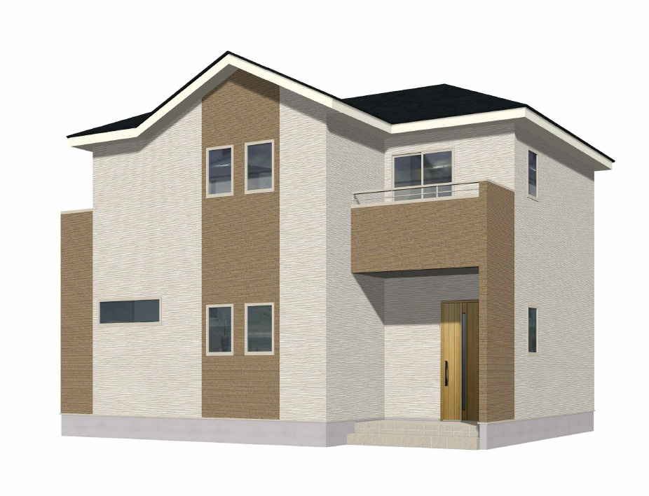 北九州市八幡西区大字本城2期1号棟の外観パース|外観パースです