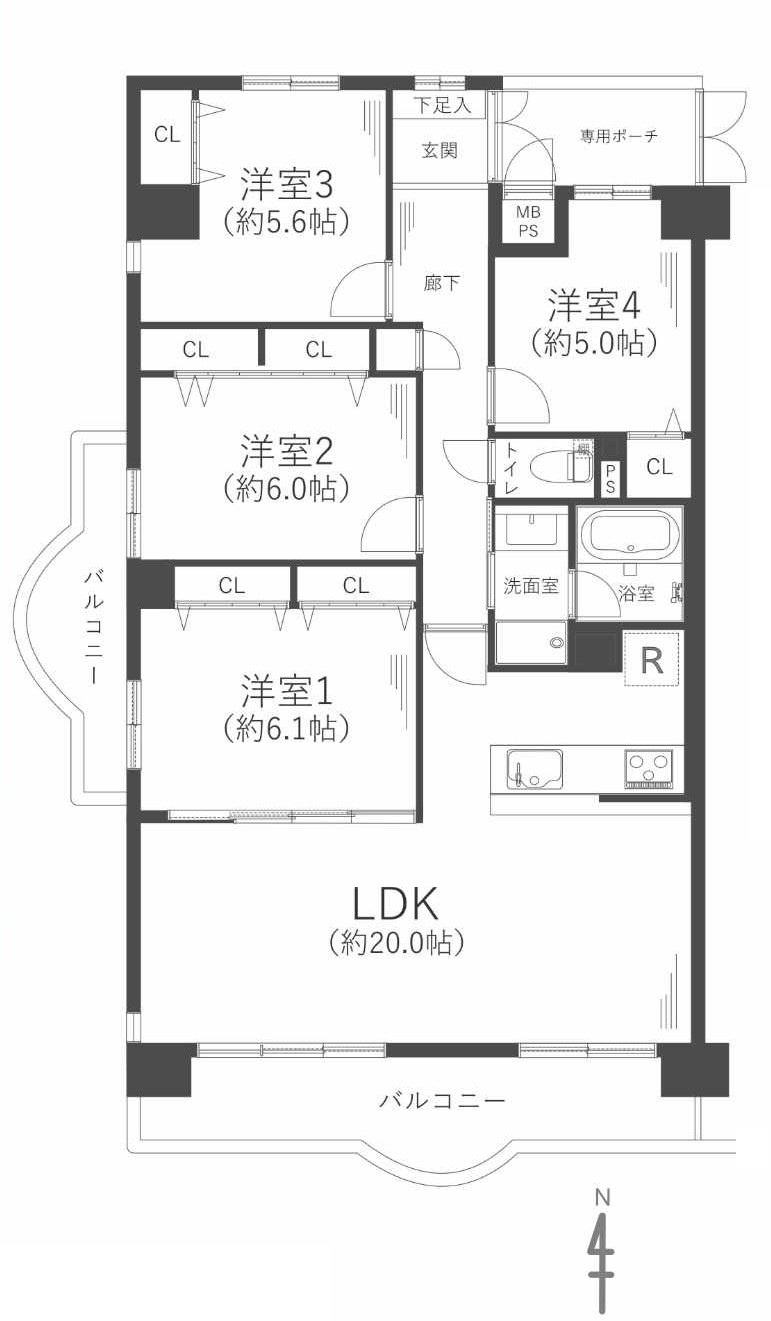 ファミールハイツ城東A棟の間取り
