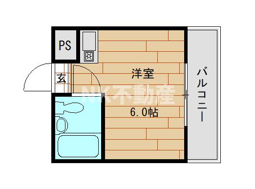 【間取り】 | アリーヴェデルチ小阪（八戸ノ里賃貸） | 間取りです