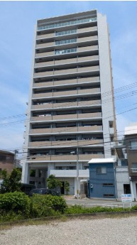 【高層階】高知市八反町2丁目アルファステイツ高知城北　中古マンションの外観|スタイリッシュな外観デザイン☆