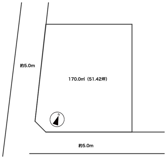 【土地図】 | 熊谷市上須戸　売地　全1区画　　1号地
