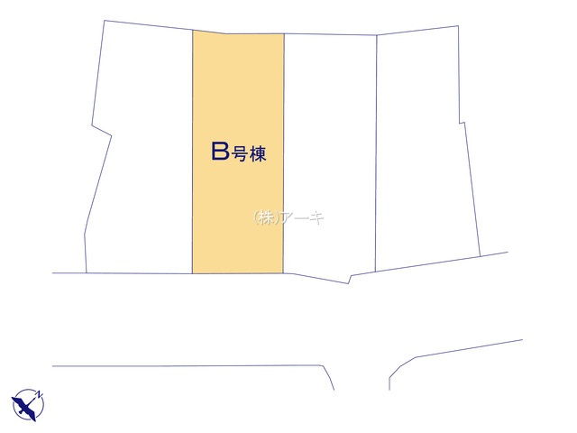 大府市米田町4丁目55『仲介手数料無料』新築戸建ての区画図
