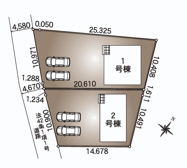 古河市五部第1　新築戸建　1号棟の区画図