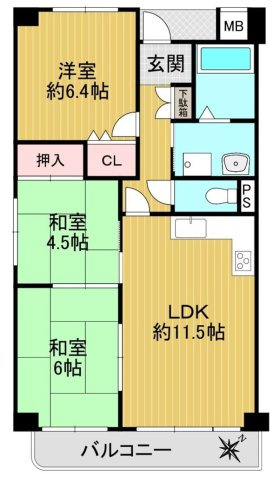 グリーンエクセル甲子園の間取り|南東向きのため毎日朝日が差し込みます。気持ちのいい朝を迎えられますね。
