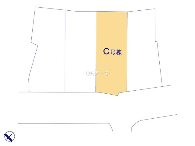 大府市米田町4丁目55『仲介手数料無料』新築戸建ての区画図