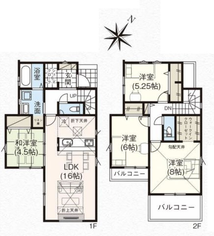 【間取り】 | 北本市東間4期　新築戸建　全5棟　5号棟