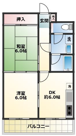 東府中マンションの間取り