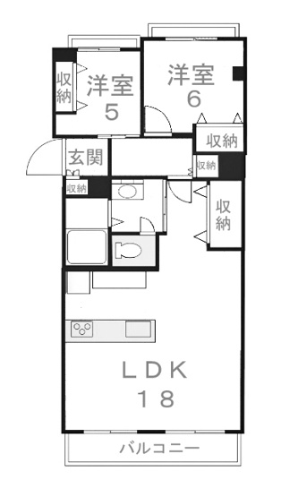 【間取り】 | ローズマンション藤ノ森B棟 | 専有面積69.24㎡