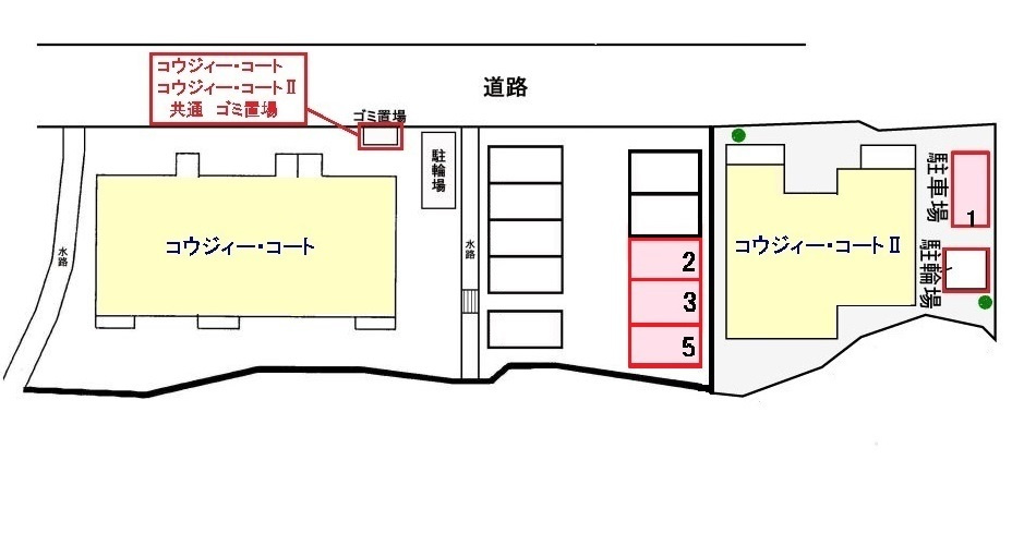 コウジィー・コートⅡの区画図