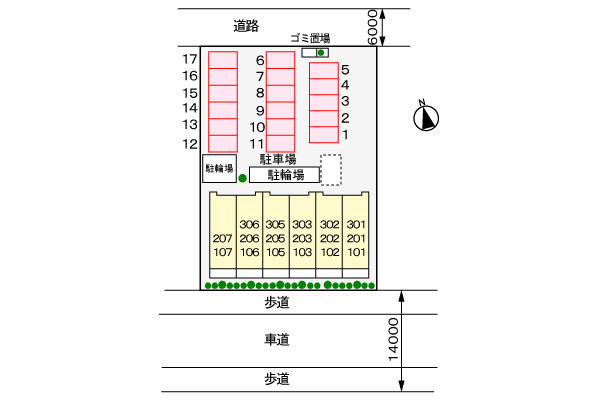 グリーンフォレストの区画図