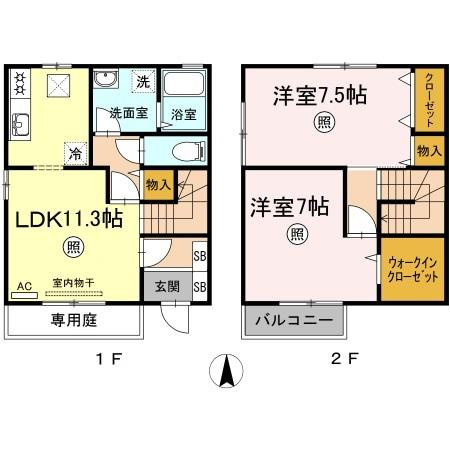 ボナール伊島の間取り