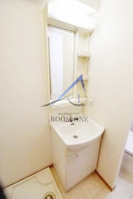 キューブハウスA棟の洗面所|洗面台です。