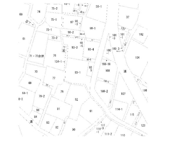 常滑市大谷字浜條　売り土地の地図