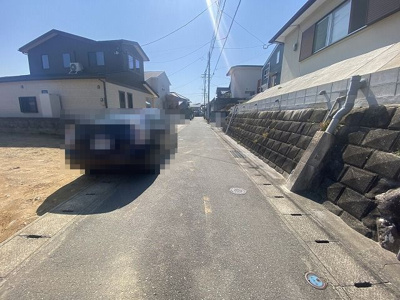 【前面道路含む現地写真】 | 福津市福間南3丁目土地