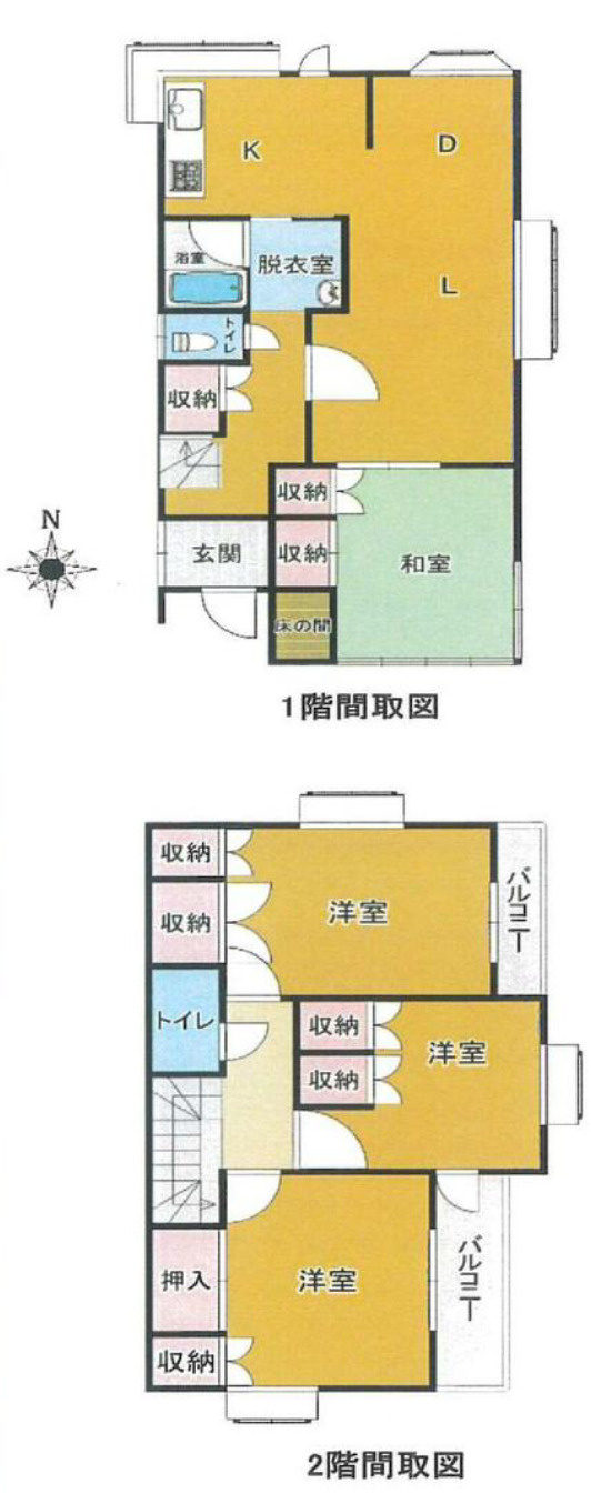 中古戸建　柏市南増尾8丁目の間取り