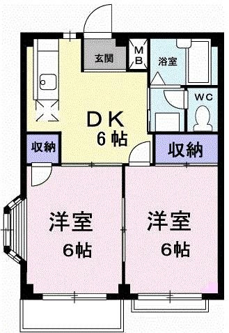 エルディム大喜多の間取り