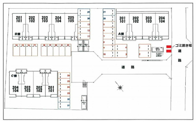 【駐車場】 | フォンテーヌ小倉Ｃ