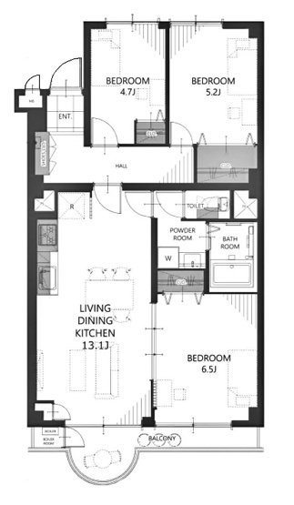 【間取り】 | 山科音羽マンションＡ棟 | 専有面積185㎡