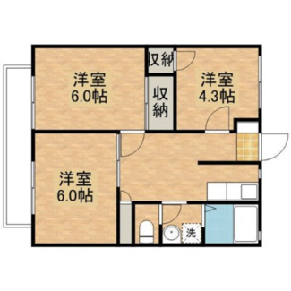 【間取り】 | サンロイヤルⅡ | 現況優先。反転タイプあり。