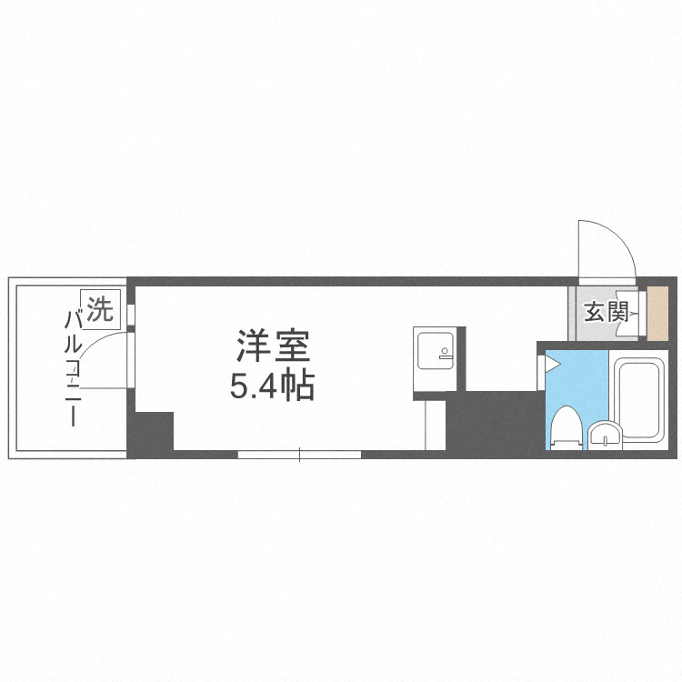 大阪市天王寺区上本町６丁目の賃貸マンションの間取り