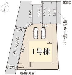リーブルガーデン香芝市穴虫4期の区画図