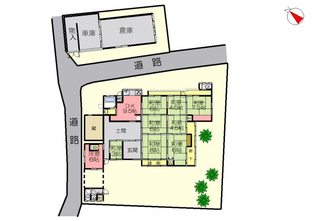丹波市青垣町中佐治の中古一戸建の区画図