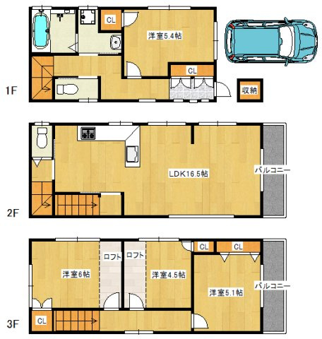 旗塚通5丁目貸家