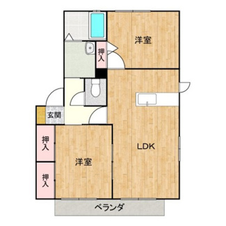 【間取り】 | テシマヤードB棟 | 2LDK