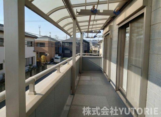 築７年　全室南向き３台駐車の注文住宅　緑区相原のバルコニー|ゲリラ豪雨でも安心
