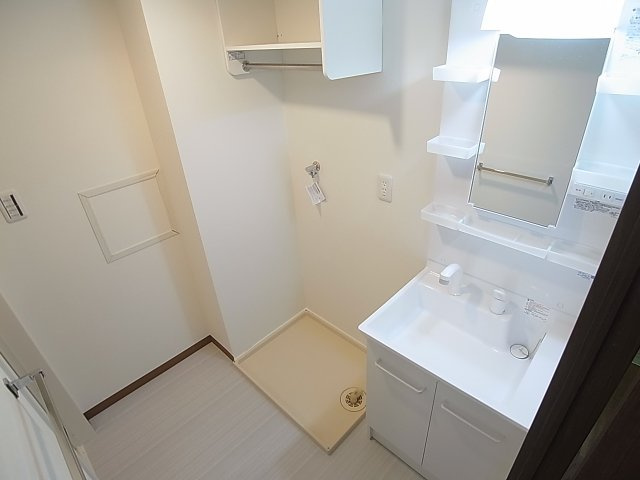 ハーデンハイツの洗面所|入替済みのシャンプードレッサー