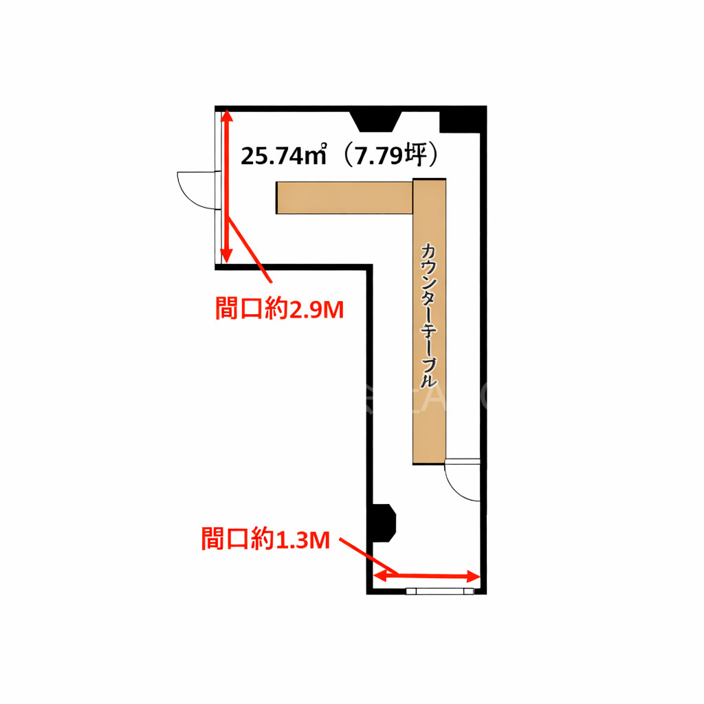 大阪駅前第1ビル テナントの間取り