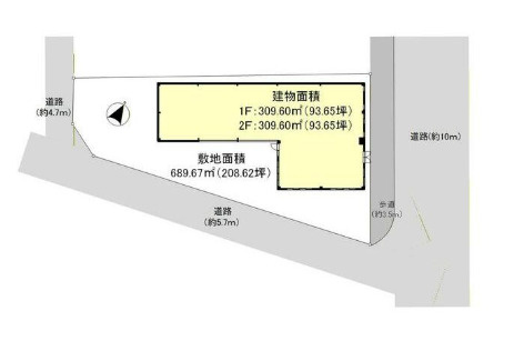 小仲台6丁目倉庫事務所の区画図