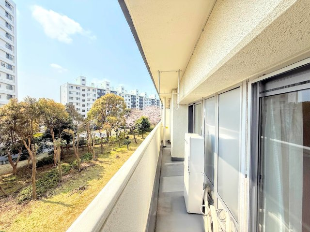 県ドリームハイツ18号棟のバルコニー|◆日当たり良好なバルコニー！毎日のお洗濯にも嬉しいですね！