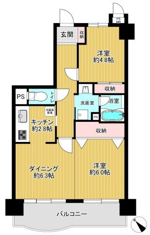 エクレール東川口の間取り|間取図