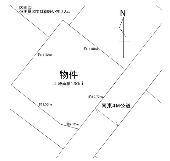 敷地面積39坪　売地　川越市牛子