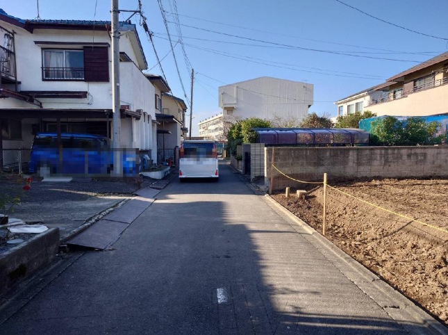 敷地面積39坪　売地　川越市牛子の前面道路含む現地写真